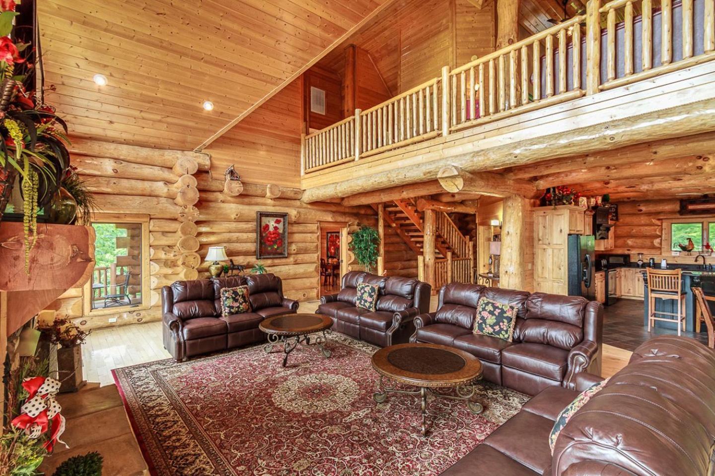 Big Bear Ridge Lodge - Breathtaking Mountain Views And Private Forest Scenes In Amazing Large Log Cabin Gatlinburg Dış mekan fotoğraf